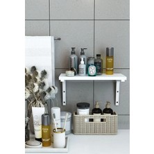 Dekozum Tekli Dekoratif Duvar Rafı, Kitaplık ve Organizer, Banyo, Mutfak, Balkon