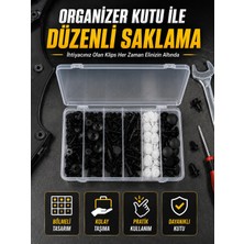 Alkasaz Profesyonel Oto Klips Tamir Seti 6 Farklı Model Plastik Sabitleme Pimi Organizer Kutulu