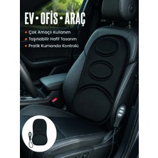Alkasaz Sırt ve Bel Masaj Minderi Motorlu, Kademeli Şiddet Ayarlı Masaj Koltuğu Pedi