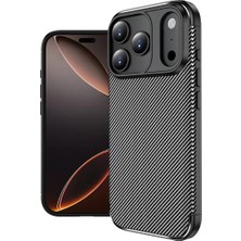 Zipax Apple iPhone 18 Pro Kılıf Carbon Görünümlü Silikon Zr-Ngro