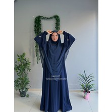 Yüsra Collection Papatya Nakışlı Liza Elbise ve Uzun Sufle 2”li Takım