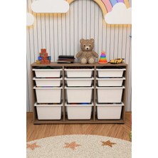 Dekozum Kids 12 Xxlarge Sepetli Oyuncak Dolabı Oyuncak Organizer Çok Amaçlı Dolap