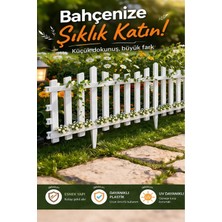 Dekozum Greenova 10 Adet Çit Bahçe Çiti Dekoratif Beyaz Plastik Çit Koruma Panel 5.90 Metre