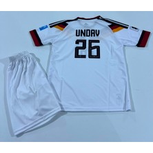 Mmt Spor Almanya Euro 2026 Deniz Undav Iç Saha Çocuk Forması 2li Settıı 26(Beyaz)