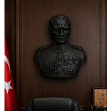Yaratıcı Sanatlar Atölyesi Atatürk Duvar Büstü Duvar Heykeli Dekoratif Asma Duvar Heykelleri 25 cm M1