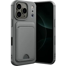 Zipax iPhone 18 Pro Max Kılıf Kartlıklı Silikon Kılıf Azn-Kelvin