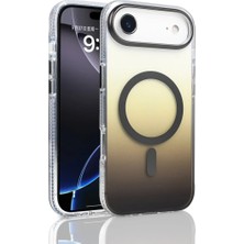 Zipax Apple iPhone 18 Air Kılıf M-Safe Şarj Özellikli Transparan Renk Geçişli Zr-Toros