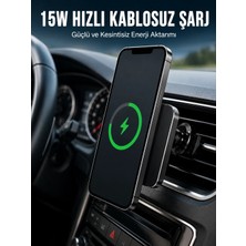 Astraltech Manyetik Kablosuz Araç Şarj Cihazı 15W Magsafe Araç Içi Telefon Tutucu