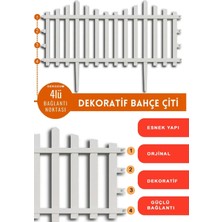 Dekozum Dekoratif Bahçe Çiti, Plastik Çit, Peyzaj Çiti, Modern Bahçe Çiti 2 Adet (1,08 Metre) 39X59CM