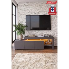 Dekozum Luma Tech LED Işıklı Tv Ünitesi 160 cm - Modern Tv Sehpası