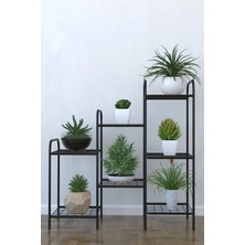 Dekozum 7 Raflı Dekoratif Metal Saksılık, Çiçek Rafı, Çok Amaçlı Raf, Ev ve Bahçe Dekoru