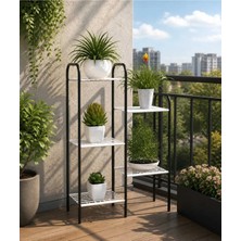 Dekozum Metal Çiçeklik ve Saksı Standı 13 Raflı Bitki Rafı, Bahçe ve Balkon Için Modern Saksılık Dolap