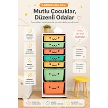 Dekozum Candy 2 Large 5 Dar Sepetli Oyuncak Dolabı Çok Amaçlı Dolap Oyuncak Kutusu Oyuncak Box