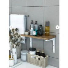 Dekozum Tekli Dekoratif Duvar Rafı, Kitaplık ve Organizer, Banyo, Mutfak, Balkon