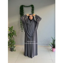 Yüsra Collection Papatya Nakışlı Liza Elbise ve Uzun Sufle 2”li Takım