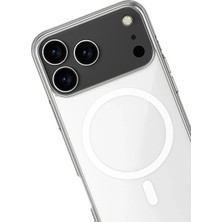 Zipax Apple iPhone 18 Pro Max Kılıf Wireless Şarj Destekli Şeffaf Azn-Magneticsafe