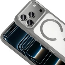 Zipax iPhone 18 Pro Kılıf M-Safe Şarj Metal Kamera Çerçeveli Zr-Tiko