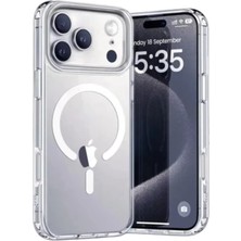 Zipax iPhone 18 Pro Kılıf M-Safe Şarj Özellikli Şeffaf AZN-YESIPC03