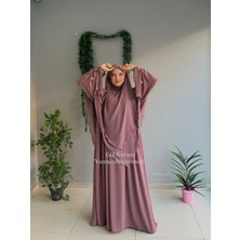 Yüsra Collection Papatya Nakışlı Liza Elbise ve Uzun Sufle 2”li Takım