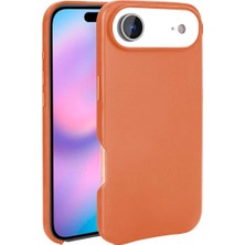 Zipax Apple iPhone 18 Air Kılıf M-Safe Şarj Özellikli Pu Deri Görünümlü Zr-Kupra