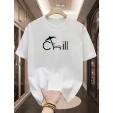 BarsDepo Chıll Baskılı Tişört, Premıum Kalite Unisex Çocuk / Yetişkin