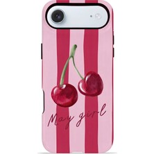 Piyasa Sepeti iPhone 17 Air Vorian Çift Katmanlı Kılıf Cherry Girl