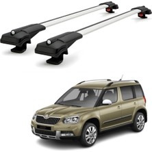 Cross Oto Aksesuarları Skoda Yeti 2010-2017 Için Ara Atkı Tavan Barı , Araca Özel , Kilitlenebilir Araç Üstü Ekipman Taşıma Barı (2 Adet)