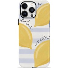 Piyasa Sepeti iPhone 14 Pro Max Vorian Çift Katmanlı Kılıf Dolce Vita Lemon