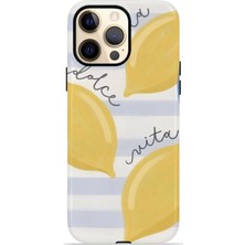 Piyasa Sepeti iPhone 12 Pro Vorian Çift Katmanlı Kılıf Dolce Vita Lemon