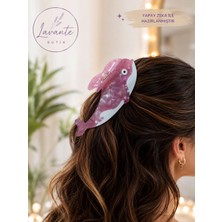 Lavante Butik Pembe Balık Kemik Balina Mandal Toka Kadın Mandal Toka