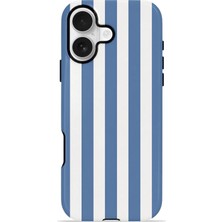 Piyasa Sepeti iPhone 17 Vorian Magsafe Çift Katmanlı Korumalı Kılıf Blue Marina Stripe