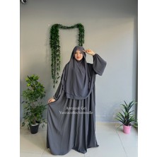 Yüsra Collection Menekşe Elbise ve Gölgeli Sufle 2'li Takım