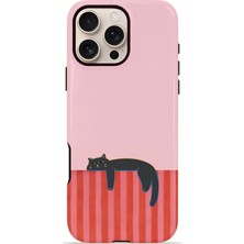 Piyasa Sepeti iPhone 16 Pro Max Vorian Magsafe Çift Katmanlı Korumalı Kılıf Lazy Cat Sunset