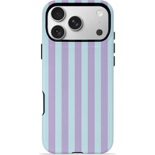 Piyasa Sepeti iPhone 17 Pro Vorian Magsafe Çift Katmanlı Korumalı Kılıf Lilac Riviera Stripe