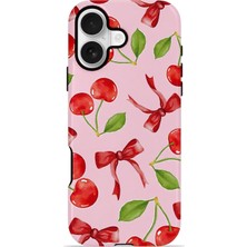 Piyasa Sepeti iPhone 16 Plus Vorian Magsafe Çift Katmanlı Korumalı Kılıf Cherry Ribbon Garden