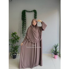Yüsra Collection Menekşe Elbise ve Gölgeli Sufle 2'li Takım