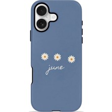 Piyasa Sepeti iPhone 16 Plus Vorian Magsafe Çift Katmanlı Korumalı Kılıf June Daisy Blue