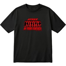BarsDepo Ateez Baskılı Unisex Oversize T-Shirt