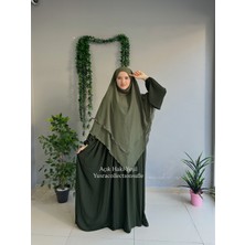 Yüsra Collection Menekşe Elbise ve Uzun Sufle 2'li Takım