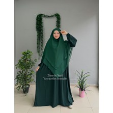 Yüsra Collection Menekşe Elbise ve Uzun Sufle 2'li Takım