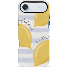 Piyasa Sepeti iPhone 17 Air Vorian Magsafe Çift Katmanlı Korumalı Kılıf Dolce Vita Lemon