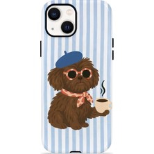 Piyasa Sepeti iPhone 13 Vorian Magsafe Çift Katmanlı Korumalı Kılıf Cafe Dog Riviera