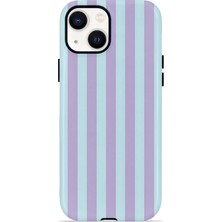 Piyasa Sepeti iPhone 13 Vorian Magsafe Çift Katmanlı Korumalı Kılıf Lilac Riviera Stripe