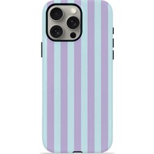 Piyasa Sepeti iPhone 15 Pro Max Vorian Magsafe Çift Katmanlı Korumalı Kılıf Lilac Riviera Stripe