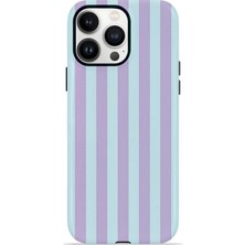Piyasa Sepeti iPhone 14 Pro Vorian Magsafe Çift Katmanlı Korumalı Kılıf Lilac Riviera Stripe