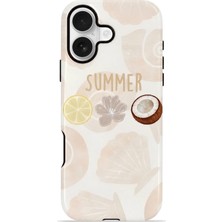 Piyasa Sepeti iPhone 16 Plus Vorian Magsafe Çift Katmanlı Korumalı Kılıf Coconut Summer Notes