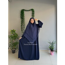 Yüsra Collection Menekşe Elbise ve Uzun Sufle 2'li Takım