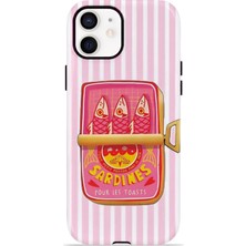 Piyasa Sepeti iPhone 12 Vorian Çift Katmanlı Kılıf Sardine Club Pink