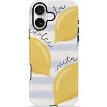 Piyasa Sepeti iPhone 16 Plus Vorian Magsafe Çift Katmanlı Korumalı Kılıf Dolce Vita Lemon