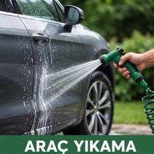 ForWhat Büro Ev Ofis Yazlık Hobi Bahçesi Için 15MT Spiral Hafif Fonksiyonel Su Hortumu